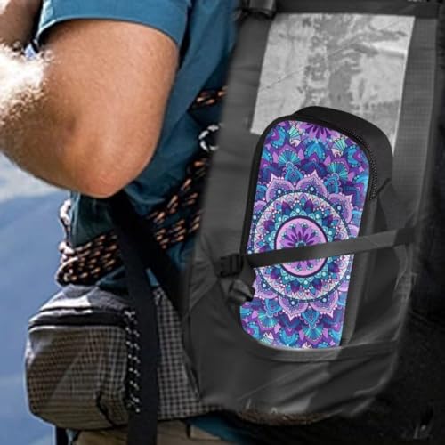 Suhoaziia Mandala Flower Diabetic Supplies Travel Case, Storage Carrying Bag for Diabetes Testing Kit, Blood Glucose Monitor Meters, Test Strips, Medication, Lancets, and Other Diabetic Supplies