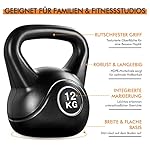 Yaheetech Kettlebell, 6kg 8kg 10kg 12kg 16kg 20kg Gewichte, für Krafttraining Fitness Gymnastik, Kugelhantel Schwunghantel Kugelgewicht – Bild 4