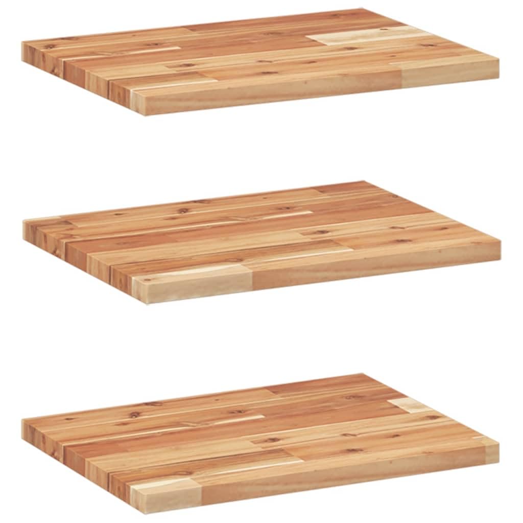 Étagères Flottantes Lot de 3 40x30x2 cm Acacia Massif à l'huile