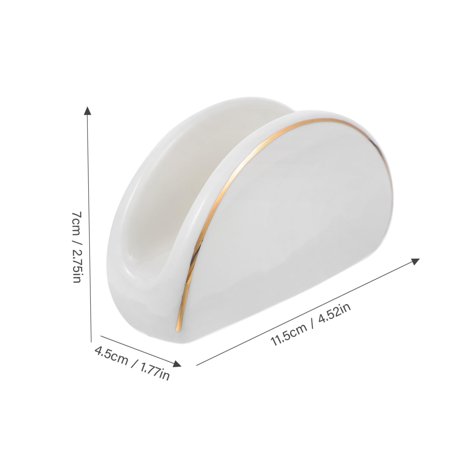 Alipis 5piezas Soporte Cerámico Para Servilletas Bordes Dorados Dispensador De Servilletas Para Decoración De Mesa Para Cocina y Comedor