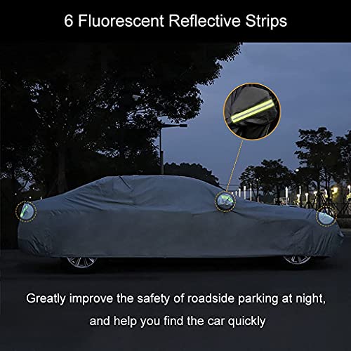 Sjysxm Car Cover Compatible With Ford Mustang 1994-2022 Full Car Cover Waterproof All Weather Black Car Covers With Soft Cotton Indoor/Outdoor Car Covers For Gt / Bullitt / Shelby / Cobra / Ecoboost #TOP4