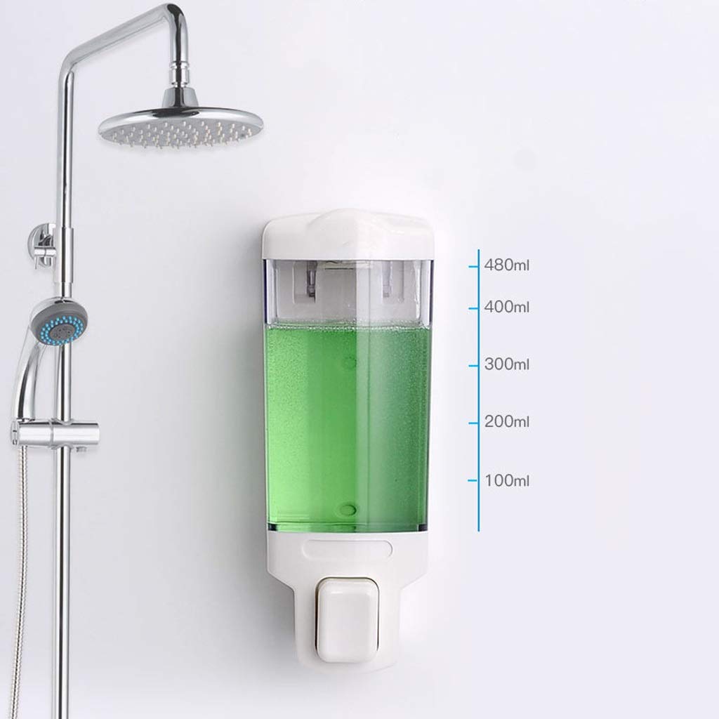 Servizi igienici Shampoo Box a parete Manuale di dispenser sapone da bagno a mano 'erogatore del Bottiglia(C)