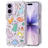 MOSNOVO for iPhone 17 Case | Military Grade 6.6ft Drop Tested | Camera Control | Clear with Dinosaur Land Design