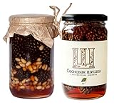 (Pack of 2) Natural Pine Cone Jams Bundle with Cedar Nuts Kernel and Baby Pine Cones 420g/14.8oz and 450g/15.87oz Organic Siberian Delicacy