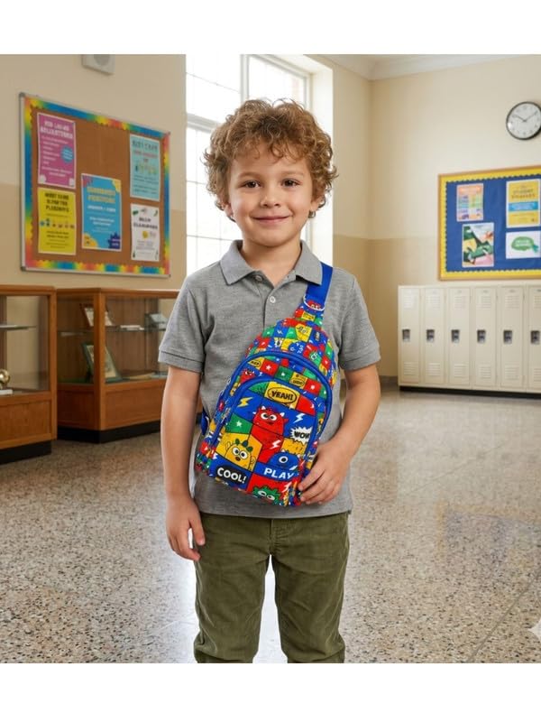 Image of Kizzi Print Colourful Cross body Bags for Boys and Girls Kids School, Picnic, Return Gifts