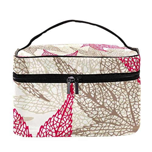Trousse de maquillage feuille pour dame idéale en voyage et weekend