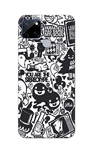 Image of Printed Hard Back Cover Case for Realme C12 Back Cover (Mixed Cartoon) -1302
