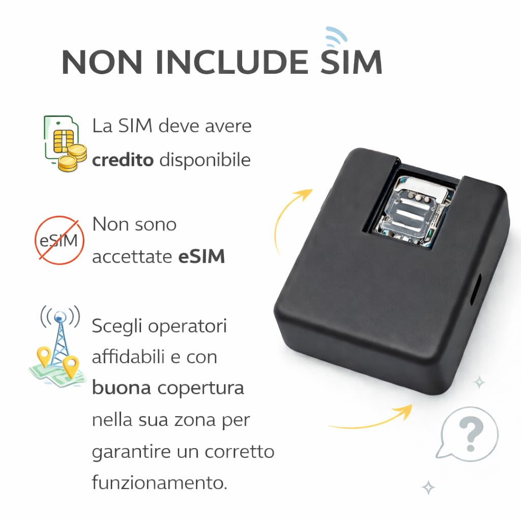Microspia Antifurto Audio GSM – Dispositivo di Ascolto Ambientale AUDIO POTENZIATO Level 8, no GPS localizzatore, Chiamata o SMS Automatici, Ascolto LIVE a Distanza Illimitata, rete GSM (M69)