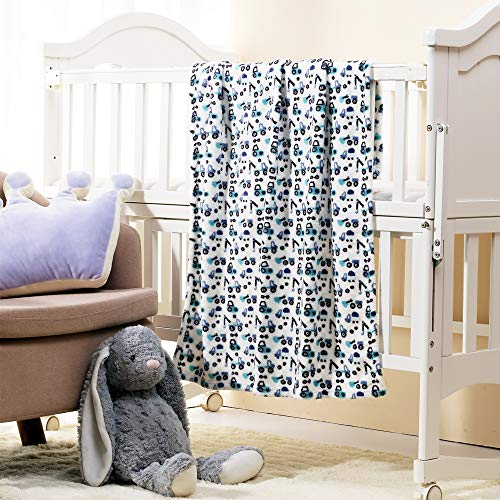 Image of CREVENT 30 inchX40 inch Cute Lightweight Silky Cozy Warm Baby Blanket for Boys Infant Toddler Newborn Unisex Crib Cot Stroller, for All Season (Blue Truck)