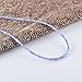 QNAVIC Natural Blue Tanzanite Gemstone Micro Round Beads Dainty Choker Necklace Handmade Jewelry for Women Healing Chakra Crystals December Birthstone Birthday Gift for Her Silver Plated Chain 18