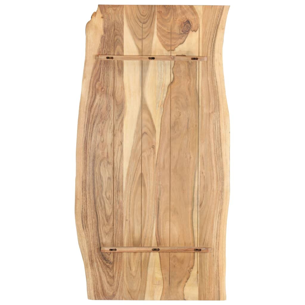 vidaXL Superficie de Mesa Restaurante Comedor Salón Sala de Estar Oficina Mueble Encimera Tablero 118x(50-60) x2,5 cm Madera Maciza Acacia