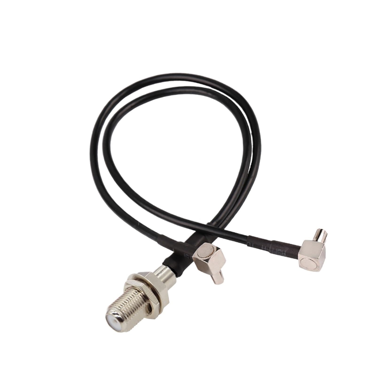 Cable divisor combinador de ángulo recto tipo Y, conector hembra F a macho TS9, 2 conectores, RG174, 3G/4G, extensión de antena, 10 unidades(F to 2 x TS9 RG174)