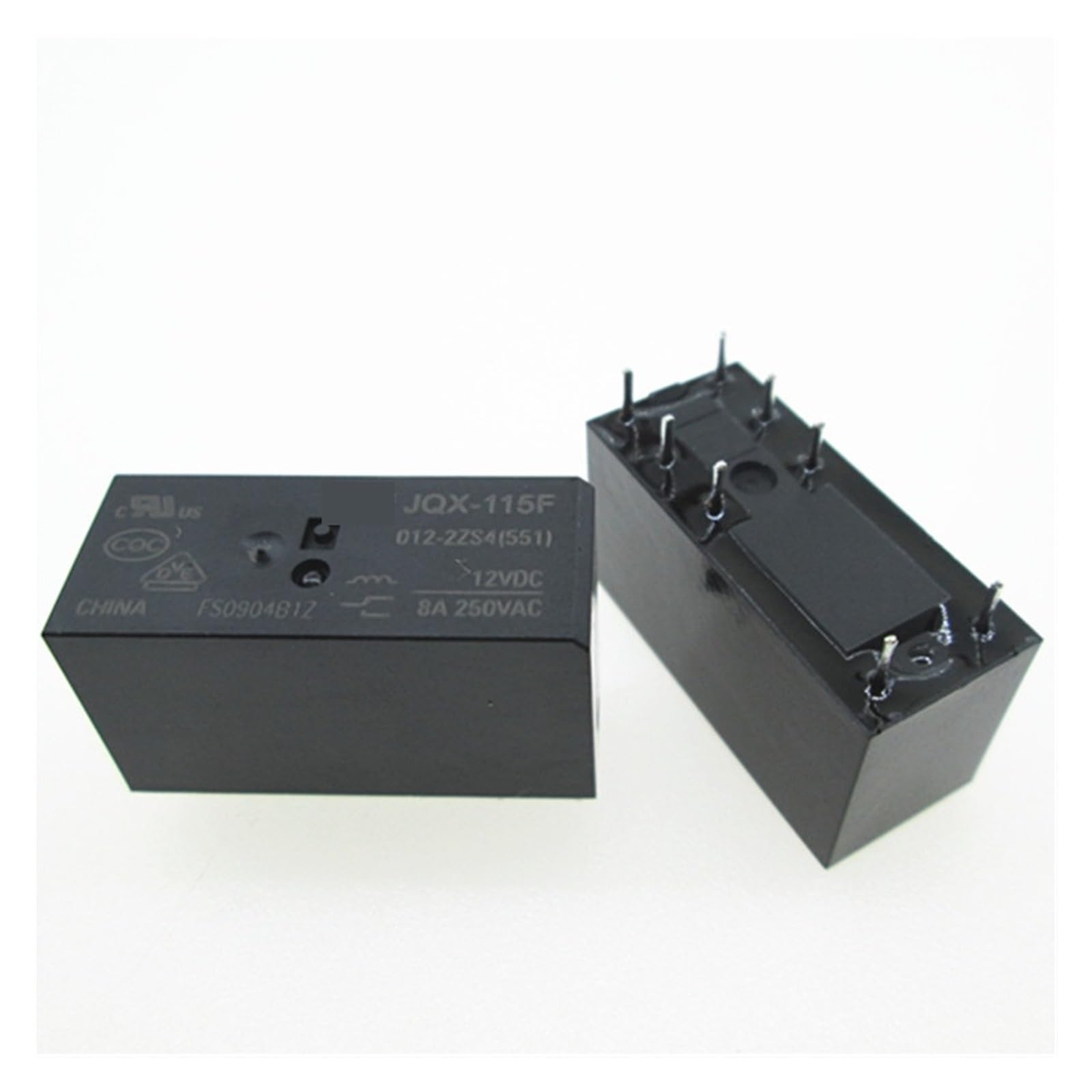 Relais JQX-115F-012-2ZS4 12V CC à double commutation stable pour circuits électroniques