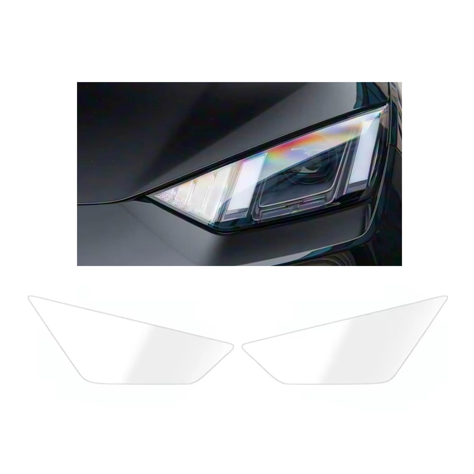 Headlight Film for BYD Seagull 2024-2025, 1Set Transparent/Smoke Black Car Headlight TPU Protective Film