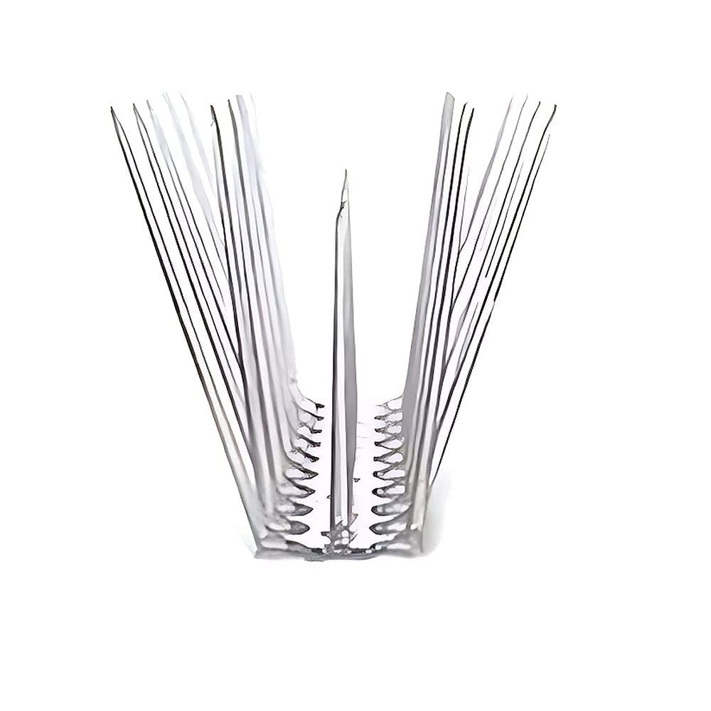PlastKart Bird Spike (Pack of 10) Spikes for Pigeon with (Double Sided Tape), Bird Spikes, Pigeon Control Spikes,Thorns Against Pigeon Problem Solutions Polycarbonate Plastic-picture-10