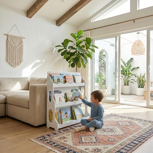Image of Wood Kids Bookshelf,SnowfallWhite