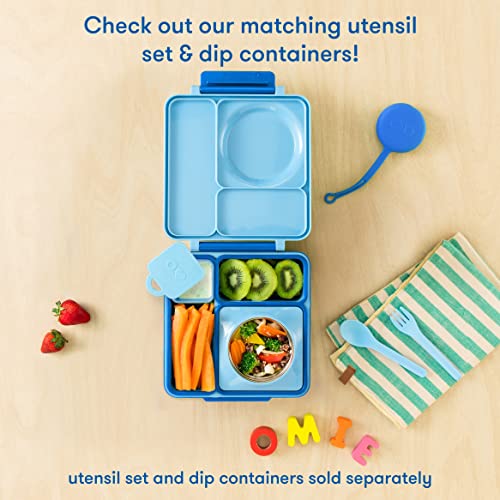 Omiebox Bento Box For Kids - Insulated Lunch Box With Leak Proof Thermos Food Jar - 3 Compartments, Two Temperature Zones (Sky Blue) (Single) (Packaging May Vary) #TOP2