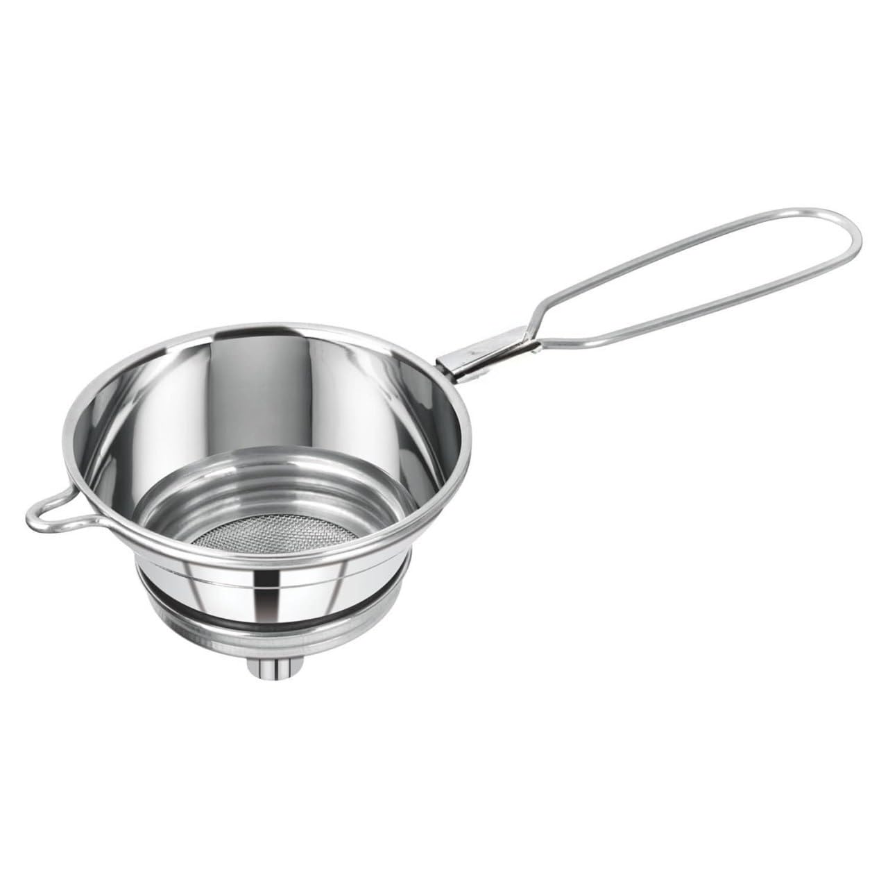 Swadhin Stainless Steel Pouring Funnel Oil Bottle Strainer Jam Filter for Kitchen, Baby Feeding Bottle Strainer (1 Pc's), Durable Silver Finish, Multi-Function