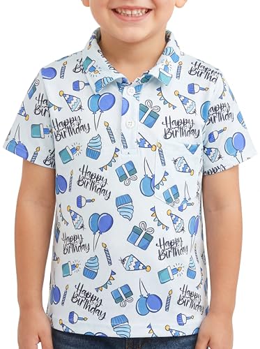 Image of Unique Baby Moisture Wicking Kids Polo Shirts for Toddler Boys Polo Shirt