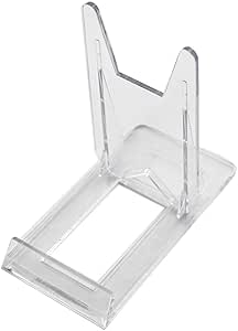 Two Part Adjustable Clear Acrylic Plastic Display Stand Easel (set of 6 ...