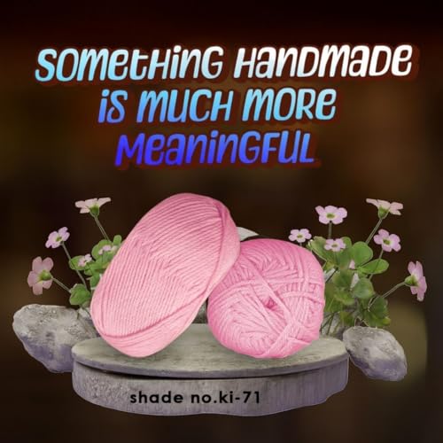 Image of VCR Neon Pink Yarn, 100 Grams Hank, 190 Meters Length, Acrylic Ball for Crochet and Knitting, Soft Crosia Threads, Pack of 1 Yarn, Suitable for DIY Crafts