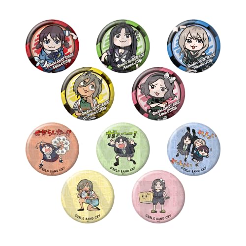 アニメ「ガールズバンドクライ」 トレーディング缶バッジ「描き起こしデフォルメ」 10個入りBOX