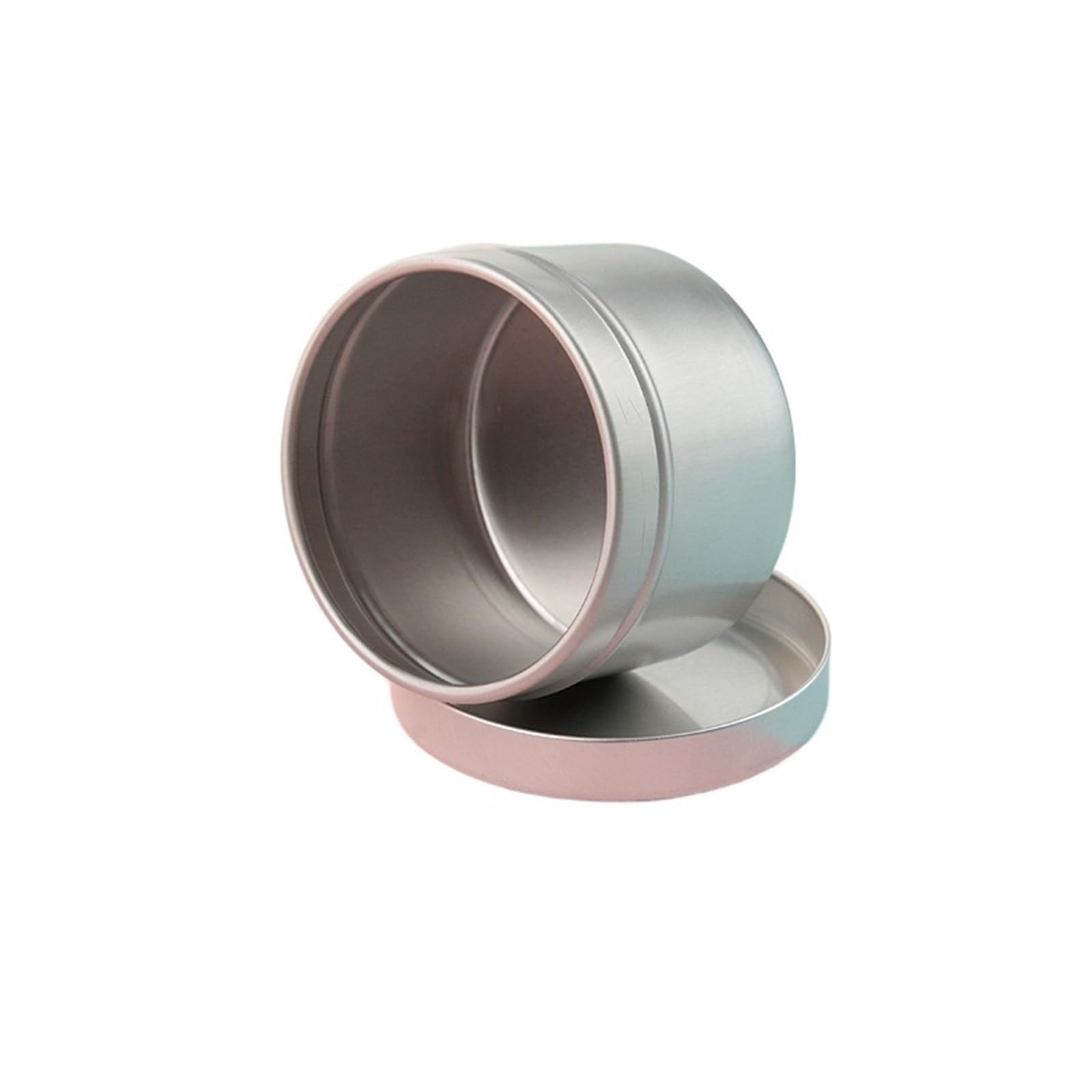 Candle Tins, Aluminum Round Tin Cans 50ml Candle Oil Cream Empty Jars Lid Multicolor 30/50/100 Pcs(Silver,30pcs)