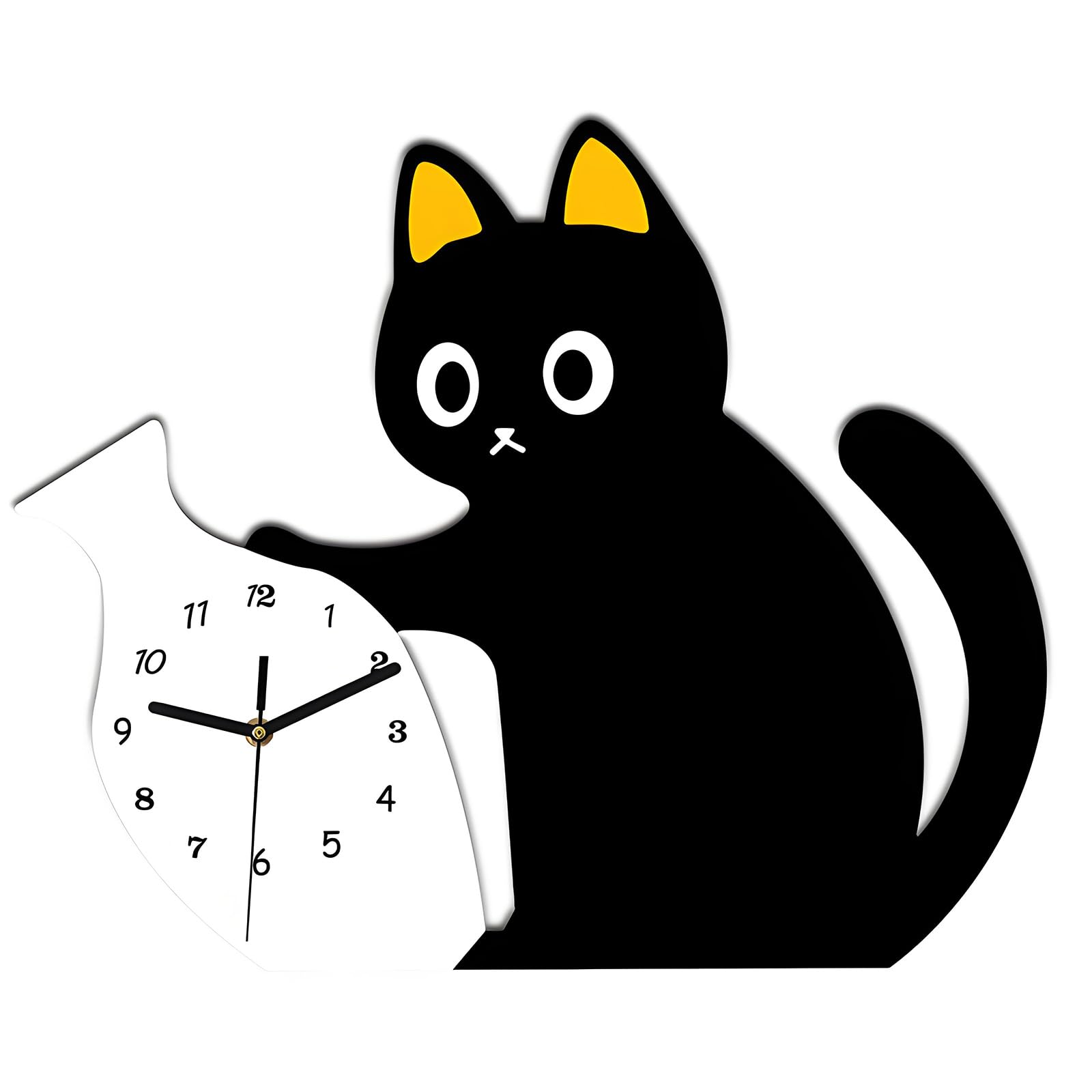ZEPFJHE Vase Wall Clock Modern Decorative Clocks Battery Operated Silents None Ticking Arabic Numerals Analog Clocks Vase Clock