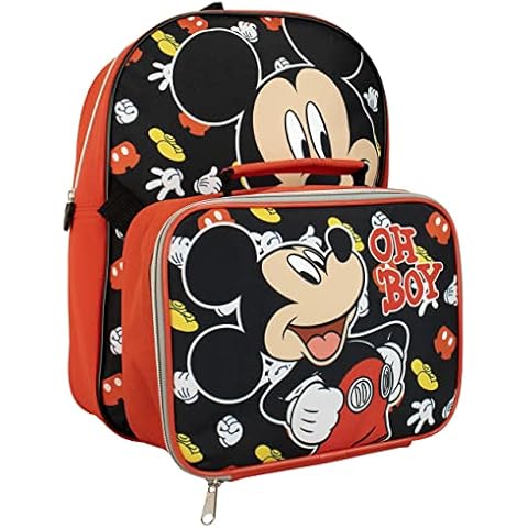 Disney Mickey Mouse Kids Backpack and Lunch Bag Cover