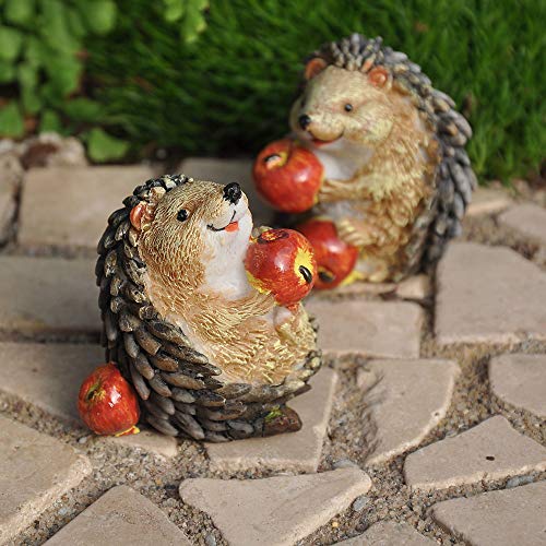 Darice Fairy Garden Animals, Miniature Hedgehogs Eating Apples, Assorted (1 Piece per package) - Image 4
