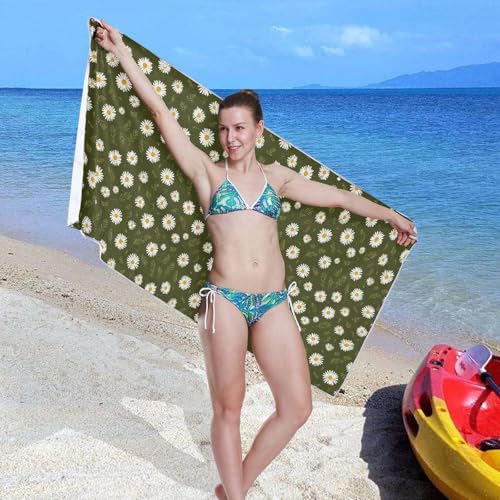 Toallas de gimnasio verde oliva transpirables de 100x180 cm para deporte en verano 7