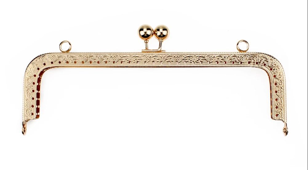 Tia Purse, Clutch Bag Making Metal Frames, Heavy Quality and Finish (Golden Frame -Rectangle-7Inch-1Pc)-image-9