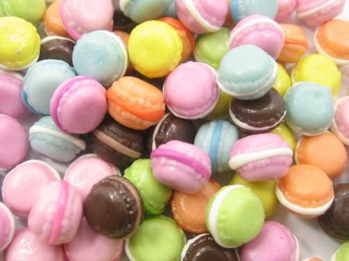 Dollhouse Miniature Food 20 Mixed Macaroons Bakery Art Deco Supply Dollhouse Food - 3608