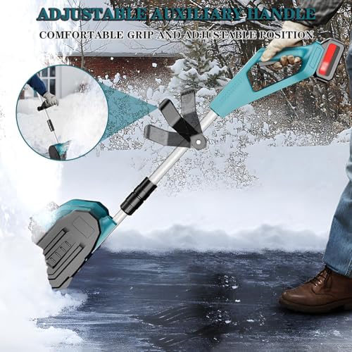 Balayeuse à neige manuelle avec manche télescopique orientable