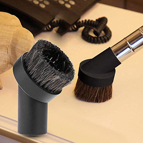 TXIN 4 Pieces Soft Horsehair Bristle Vacuum Attachments Dusting Brush Cleaner Dust Brush, Small Round Corner/Track Cleaning Tools Vacuum Brushes Replacement, Inner Dia 32mm/1.26 in - Thumbnail 2