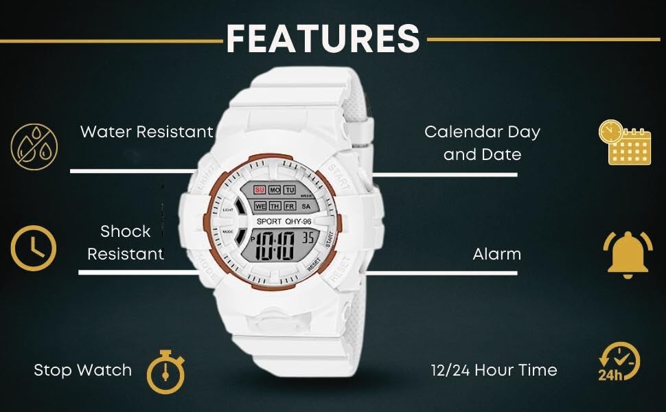 Image of Digital Unisex Watch (Multicolour Dial Multi Colored Strap)