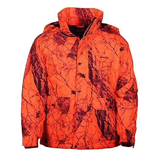 Gamehide Flatland Deer Hunting Parka (Blaze Orange Camo, Large)