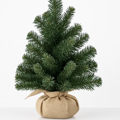 Haushalt International Mini Weihnachtsbaum mit Jutesack ca. 40 cm –...