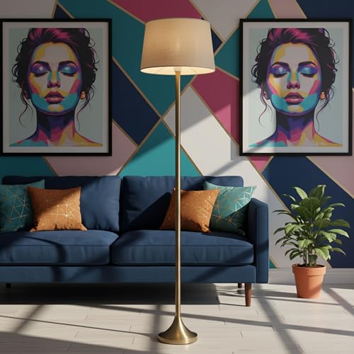 LANITIVE Brass Metal Floor Lamp - Image 4