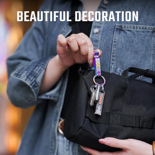 Image of KeyUnity KM00 Titanium Belt Loop Keychain Clip Double Side Quick Release Key Holder with Detachable Key Ring