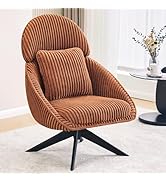 Furniliving Large Swivel Accent Chair Modern Arm Chair Sofa Chair with Pillow Living Room Chair B...