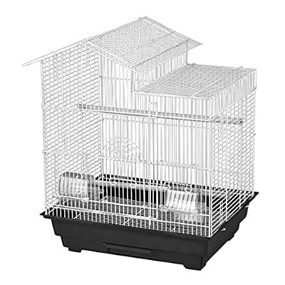 King's Cages ES 1814 H Parrot Bird cage Toy Toys Parakeets Finches Cockatiels (Black)