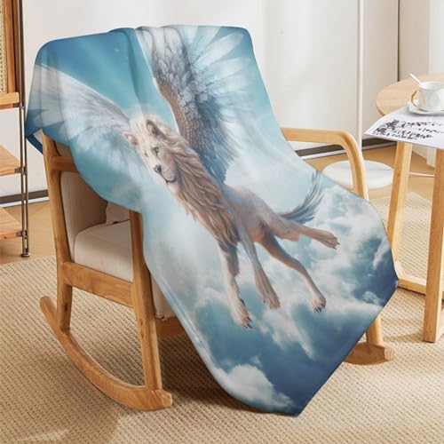 Manta de forro polar de león con tejido suave de abrigo para sofá y cama 5
