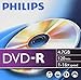 Produktbild Philips DVD-R Rohlinge (4.7 GB Data/120 min. Video, 16x High-Speed-Aufnahme, 10er Slim Jewel Case)