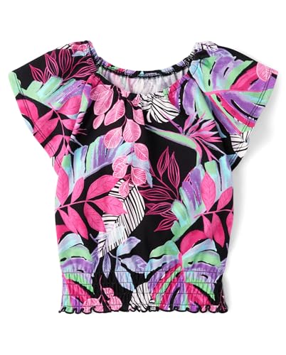 Image of The Children's Place Girls' Smocked Short Sleeve Tops