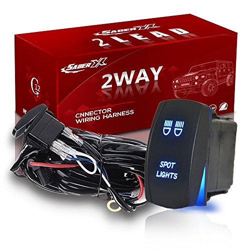 Buy SABER X 2 Lead 4x4 LED Offroad Light Bar Wiring Harness Kit 12