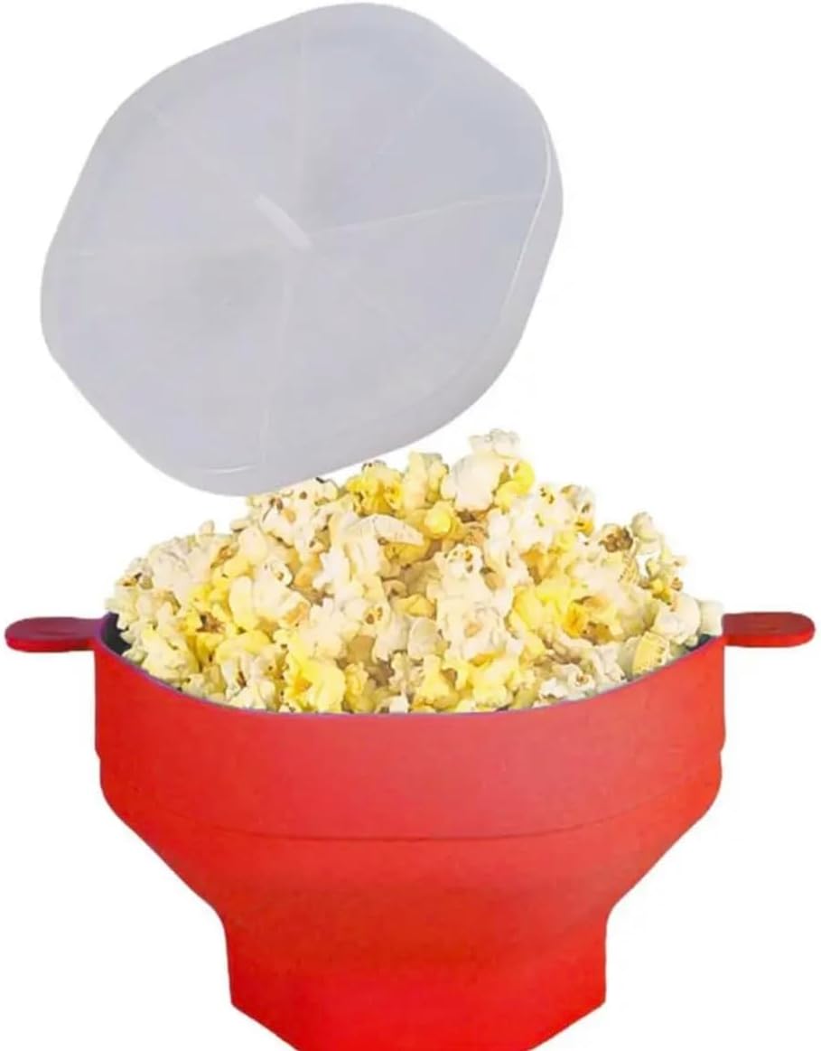Microwave Popcorn Popper, Family Size Silicone Popcorn