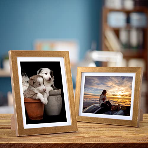 Giftgarden 5X7 Picture Frame Set Of 4 Antique Gold, 6X8 Matted To 5 X 7 Photo With Mat Or 6 X 8 Without Mat For Wall Or Tabletop Display #TOP2