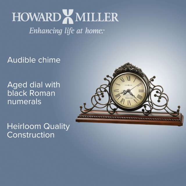 Amazon.com: Howard Miller Adelaide Mantel Clock – Quartz Movement