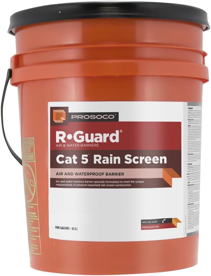 Prosoco Cat 5 Air and Water-Resistive Barrier for Rain Screen Construction, 5 Gallon